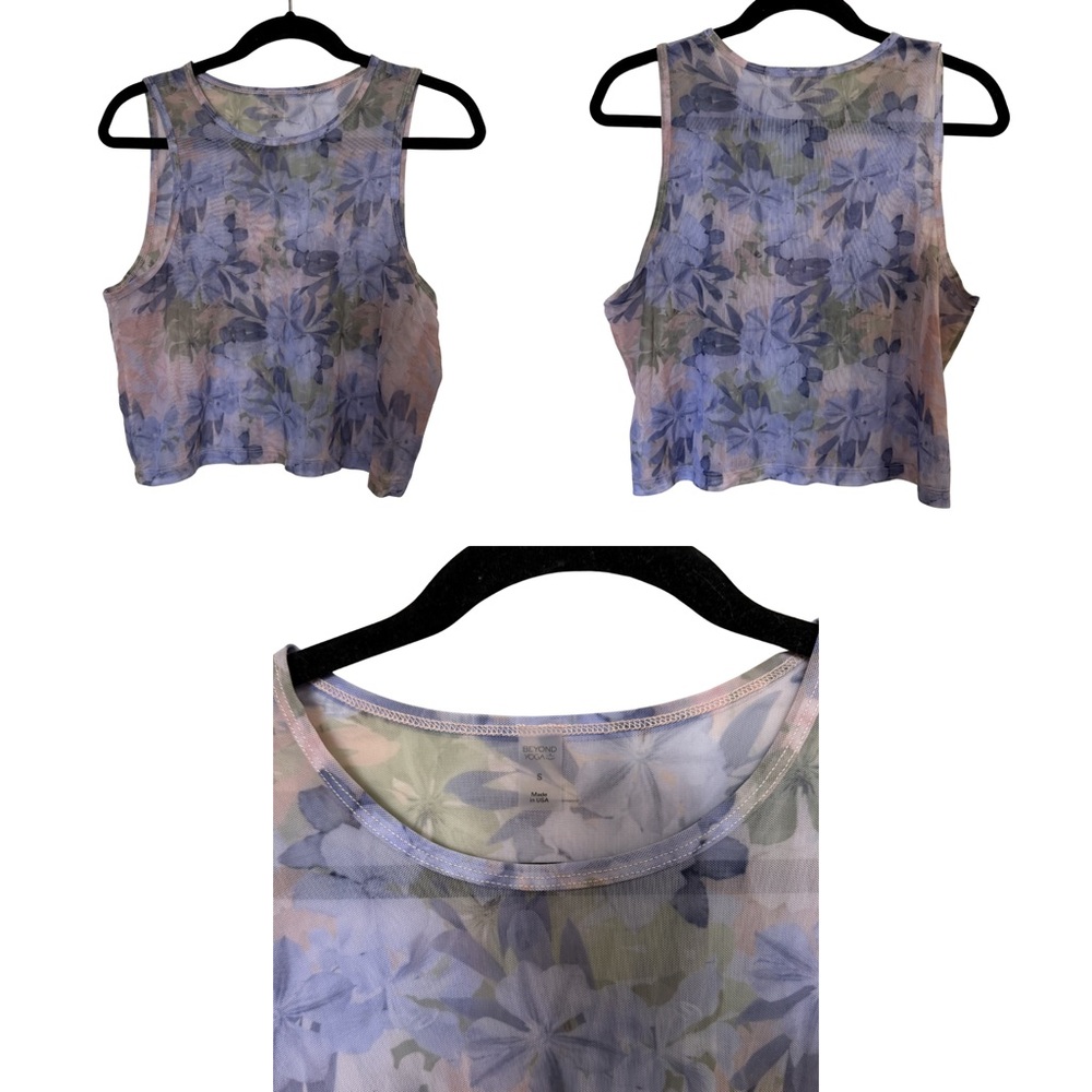 Beyond Yoga Floral Mesh Tank